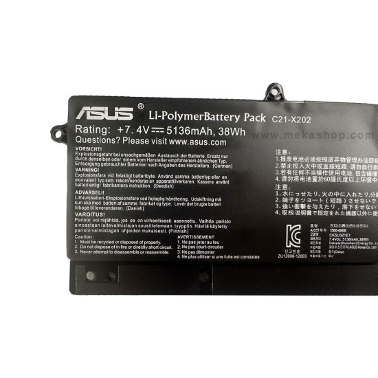 باتری اورجینال لپ تاپ ایسوس Asus C21-X202