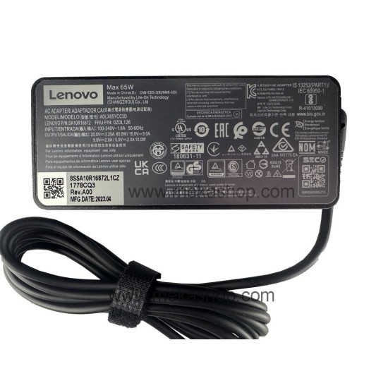 شارژر اورجینال لپ تاپ لنوو Lenovo 20V 3.25A Type C