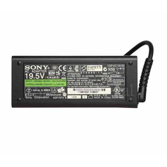 شارژر اورجینال لپ تاپ سونی Sony 19.5V 3.9A Pin 6.5*4.4