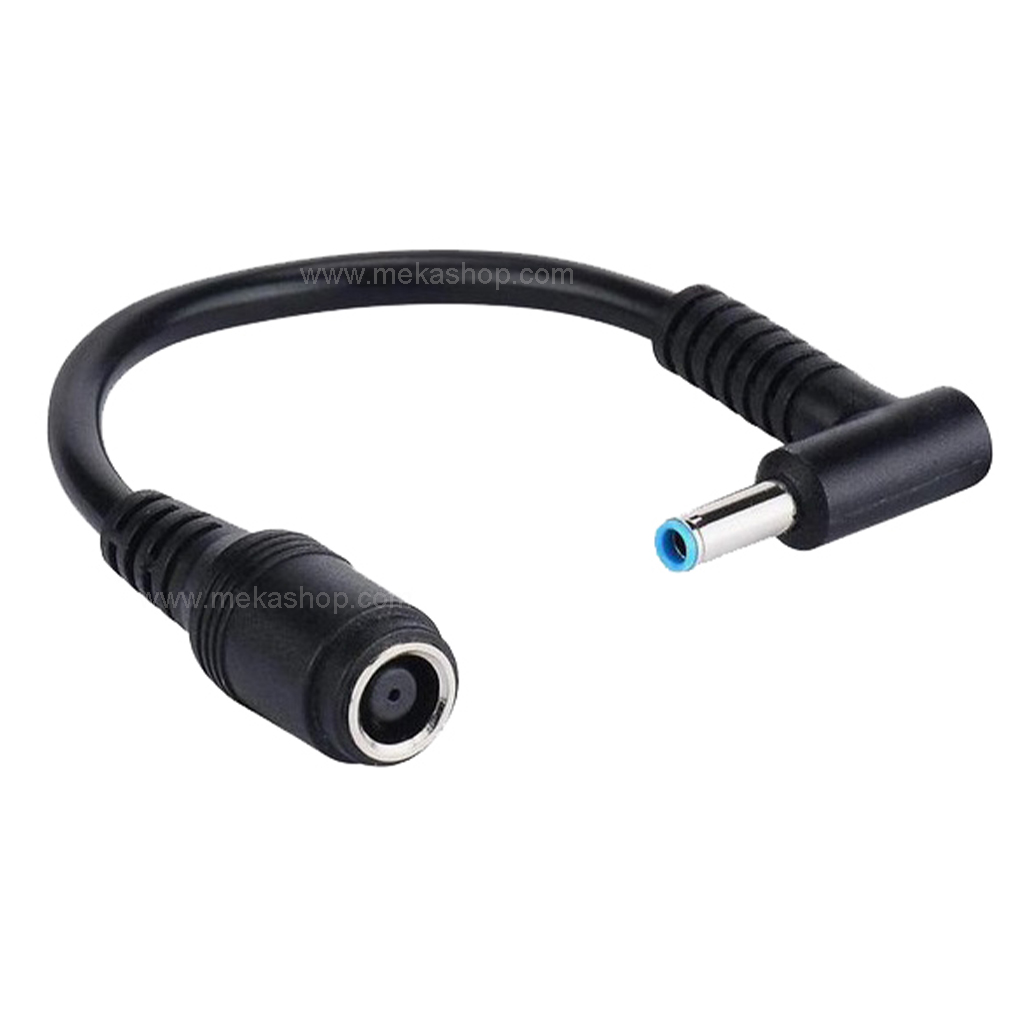 کابل تبدیل آداپتور سر دلی 5.0×7.4 میلی متر به سر فیش آبی 4.5×3.0 میلی متر