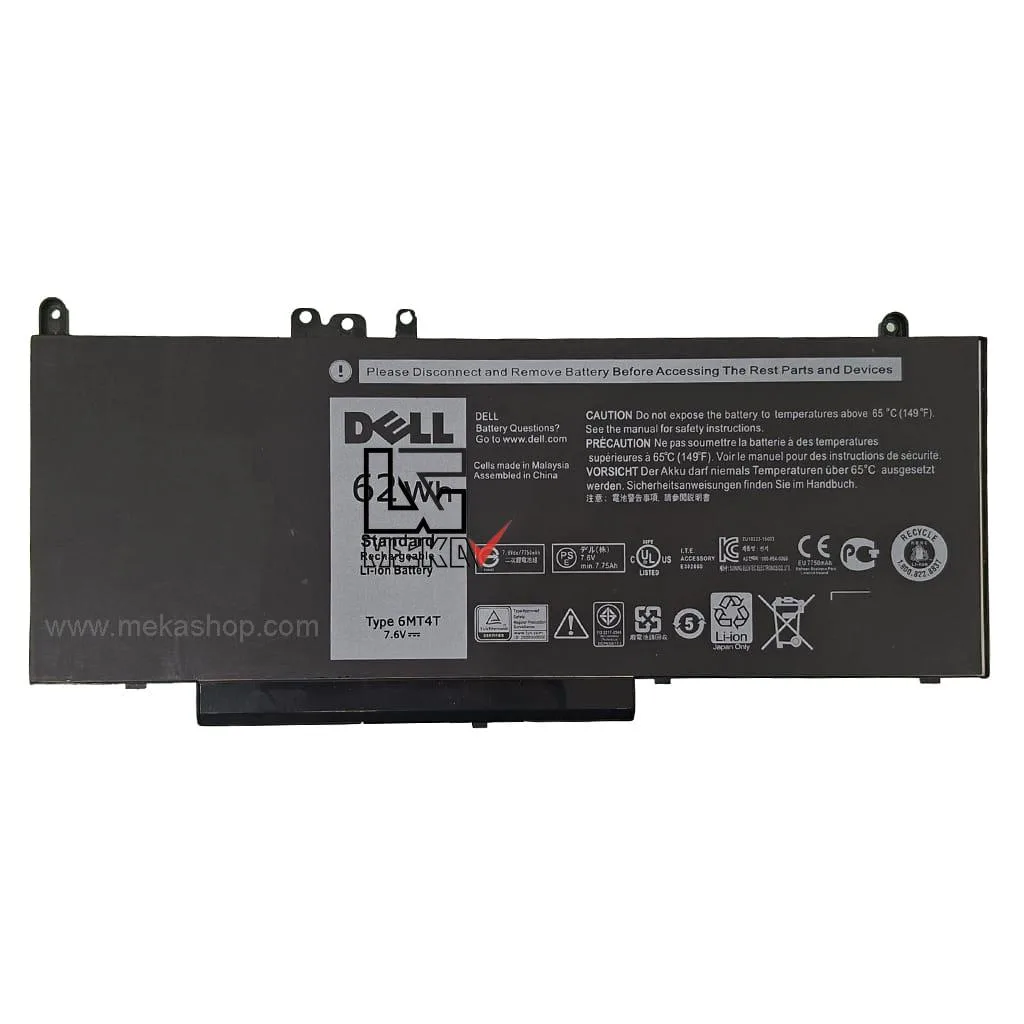 باتری اورجینال لپ تاپ دل Pn: 6MT4T) Dell Latitude E5470)