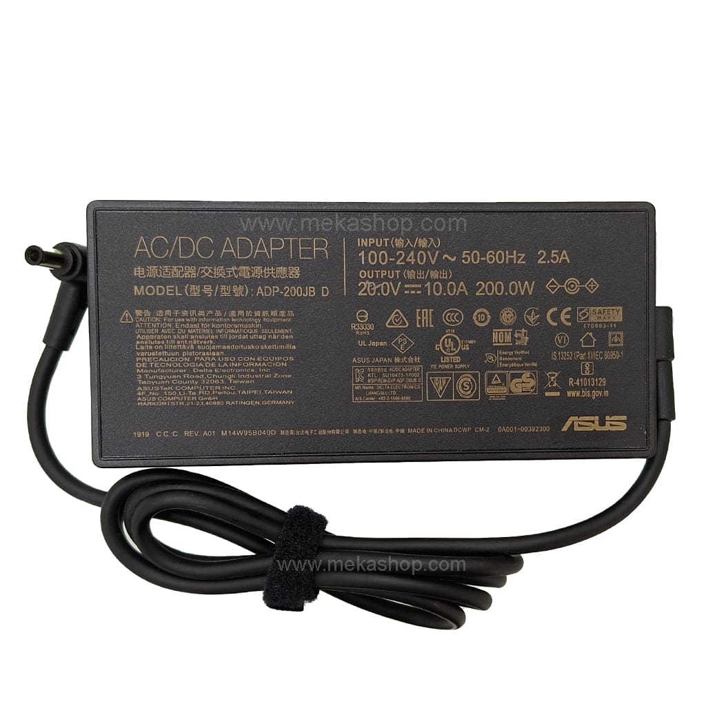 شارژر آداپتور اورجینال لپ تاپ ایسوس Asus 20V 10A Pin 6.0*3.7