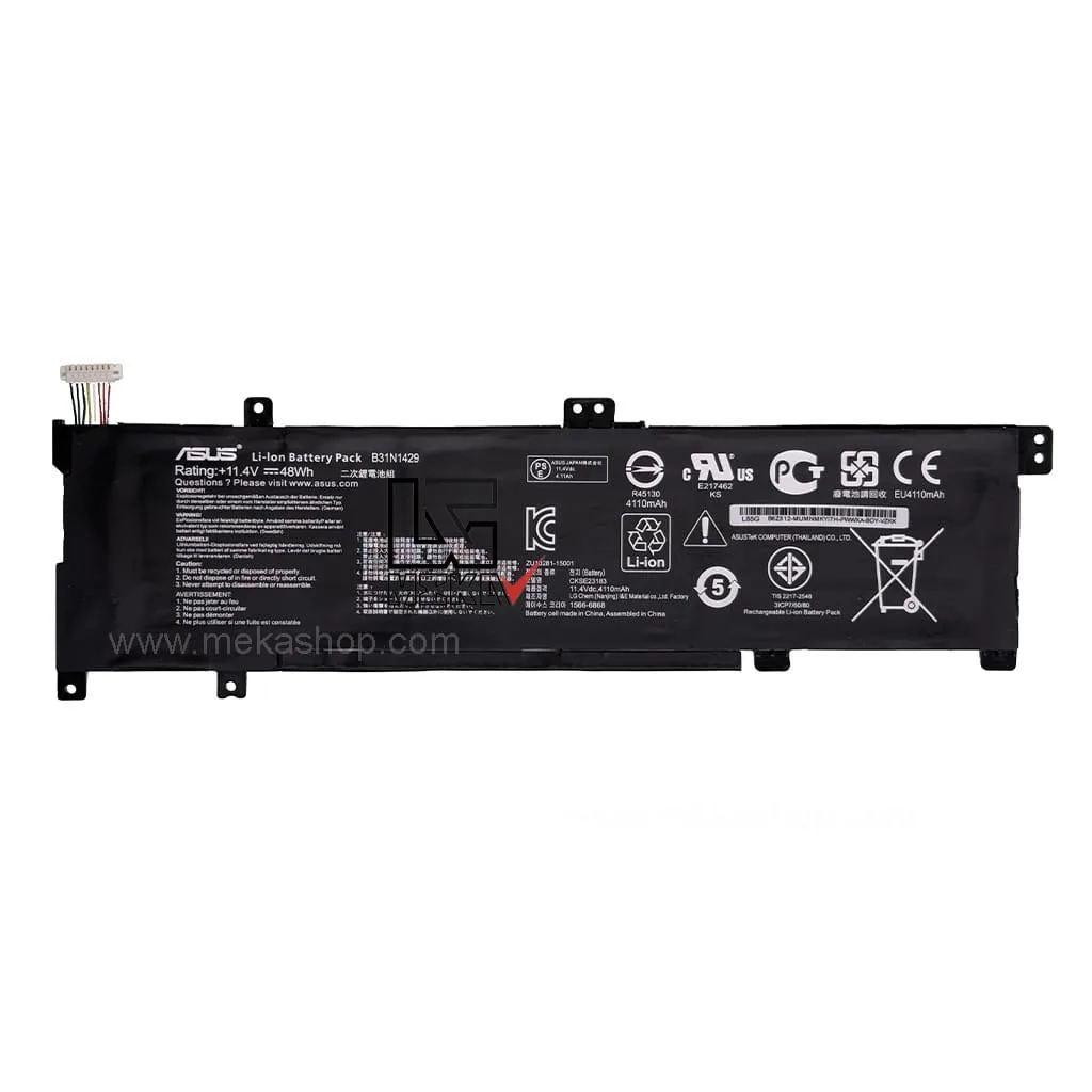 باتری اورجینال ایسوس مدل B31N1429 مناسب لپ تاپ Asus A501 K501