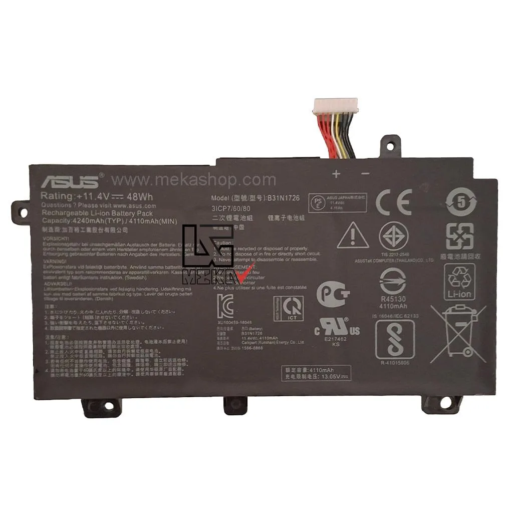 باتری اورجینال Asus مدل B31N1726 مناسب لپ تاپ Asus FX505