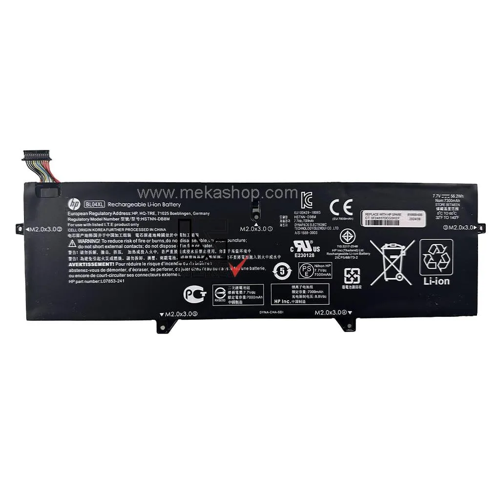 باتری اورجینال لپ تاپ اچ پی EliteBook X360 مدل BL04XL