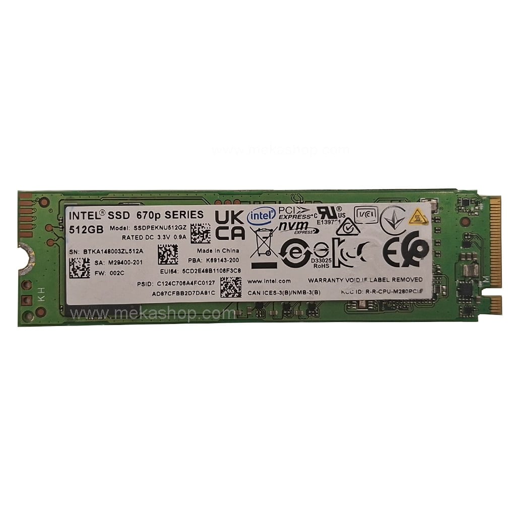 هارد اس اس دی لپ تاپ اینتل 512 گیگابایت SSD INTEL M.2 670p SERIES 512 GB کارکرده