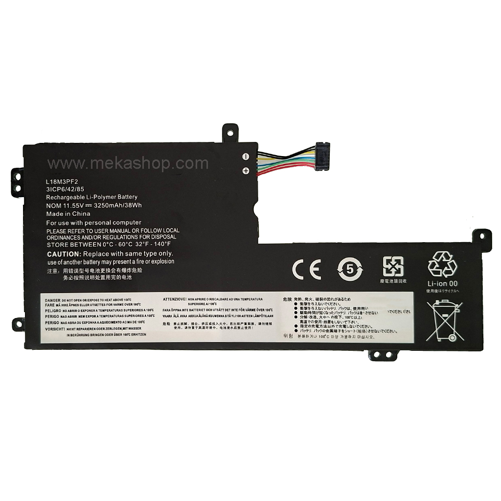 باتری لپ تاپ لنوو Pn: L18M3PF2) Lenovo Ideapad L3-15IML05 3Cells)