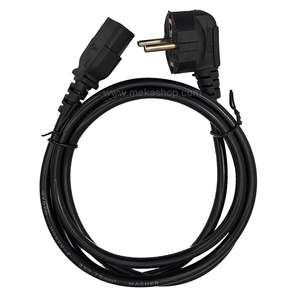 کابل برق منبع تغذیه کامپیوتر سه پین 1.5 متری