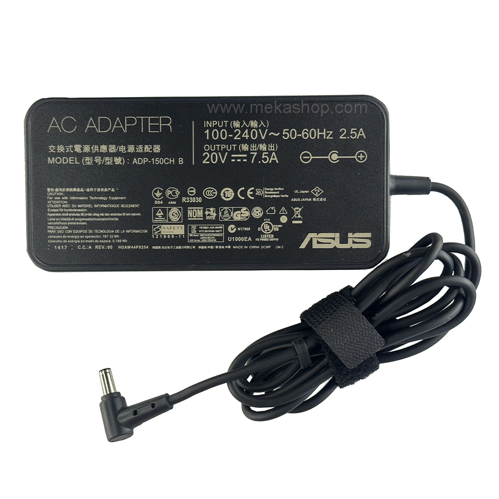 شارژر آداپتور اورجینال لپ تاپ ایسوس Asus 20V 7.5A Pin 6.0*3.7