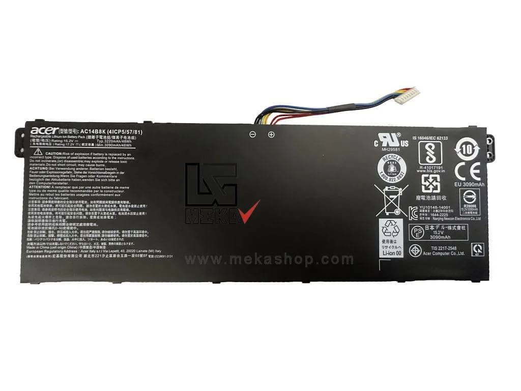 باتری اورجینال لپ تاپ ایسر Acer Aspire V3-371 مدل AC14B8K