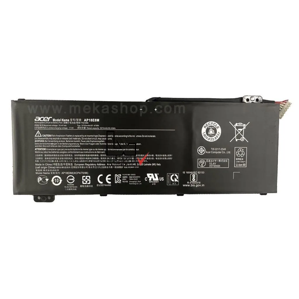 باتری اورجینال لپ تاپ ایسر Acer Nitro 5 AN515 مدل AP18E8M