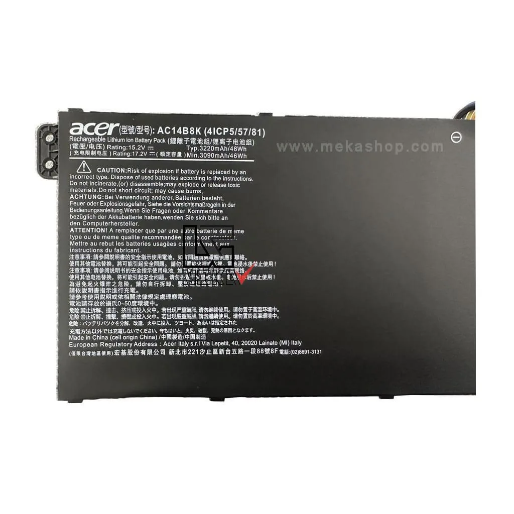 باتری اورجینال لپ تاپ ایسر Acer Aspire V3-371 مدل AC14B8K