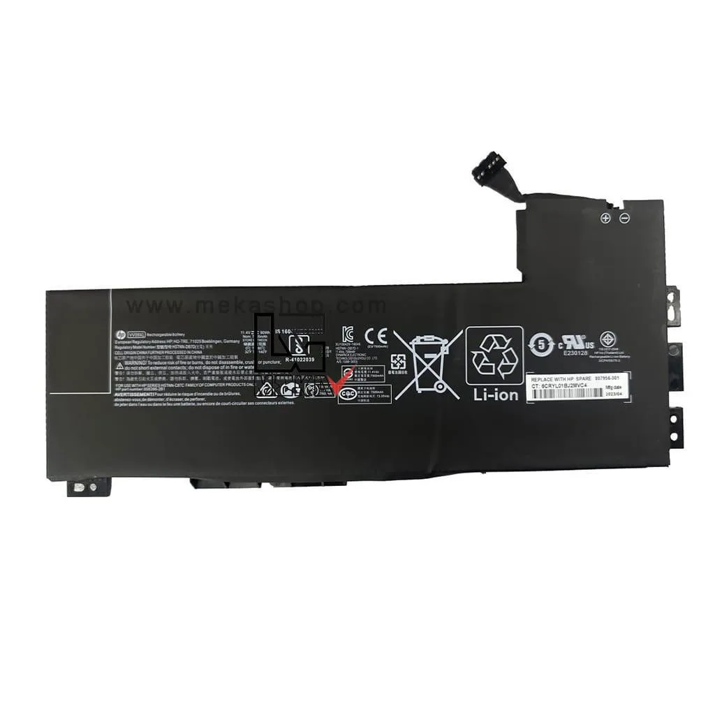باتری اورجینال لپ تاپ HP ZBook 15 G3 G4 مدل VV09XL نه سلولی
