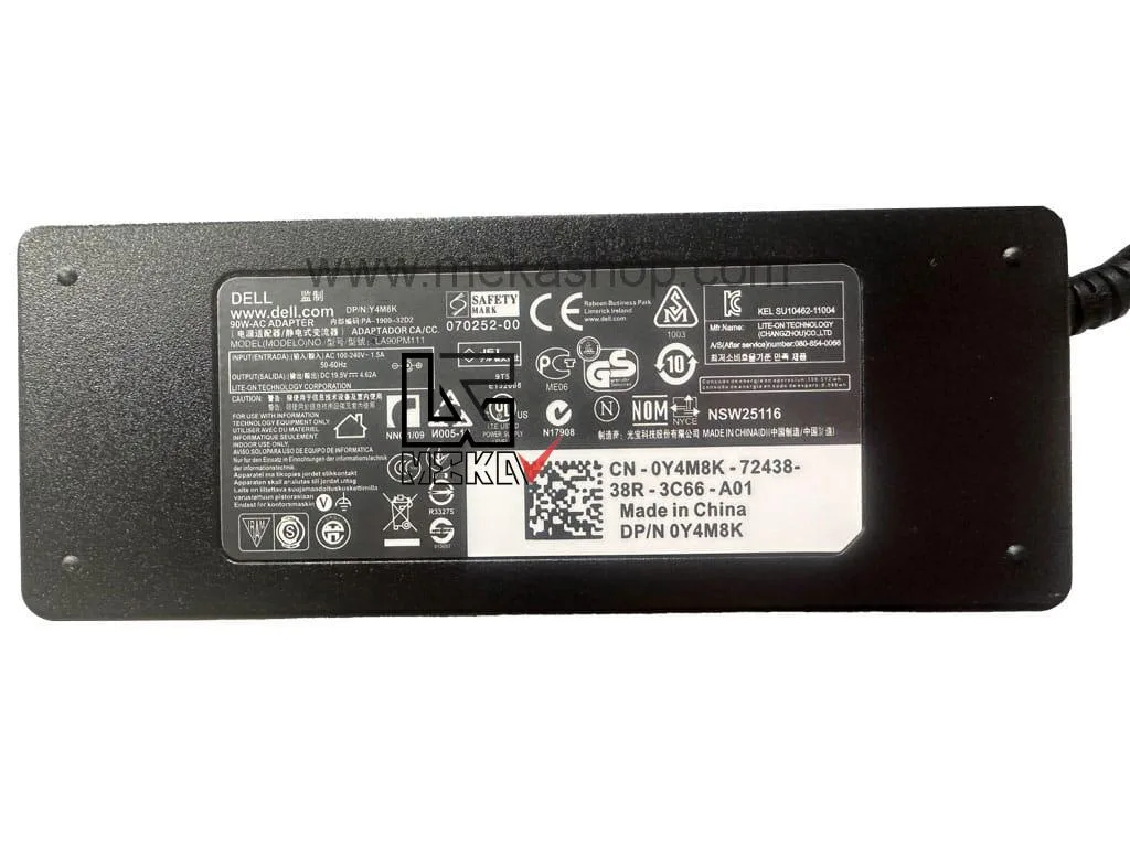Dell 19.5V 4.62A pin 7.4 5.0