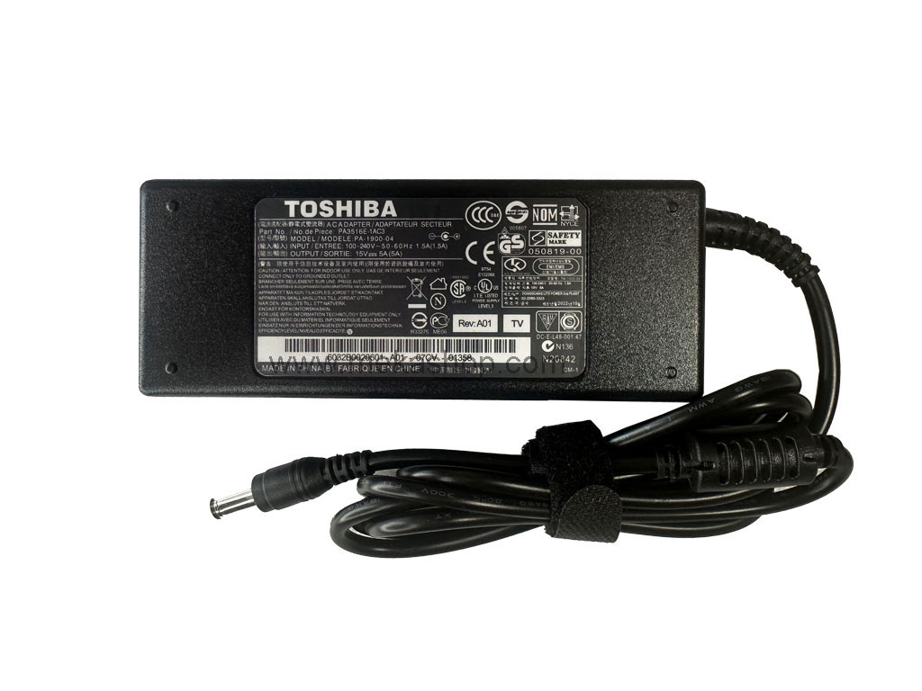 شارژر آداپتور لپ تاپ توشیبا Toshiba 15V 5A Pin 6.3*3.0