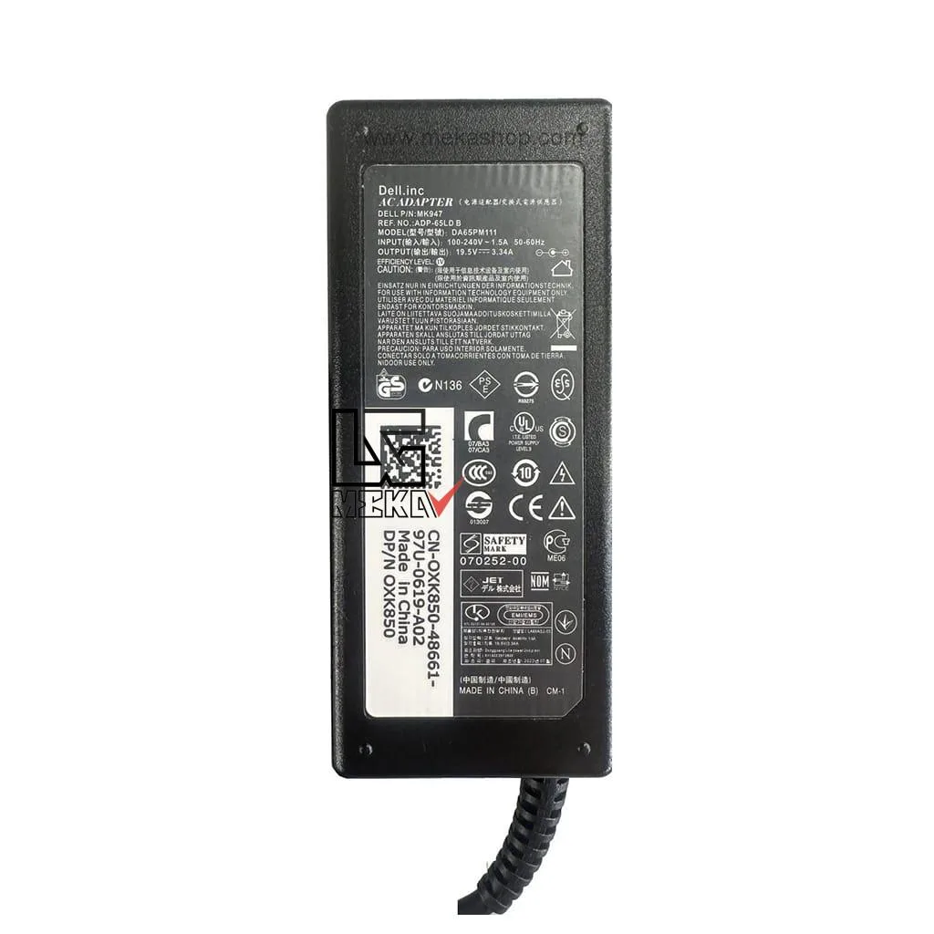 Dell-19.5V-3.34A-PIN-4.5-3.0