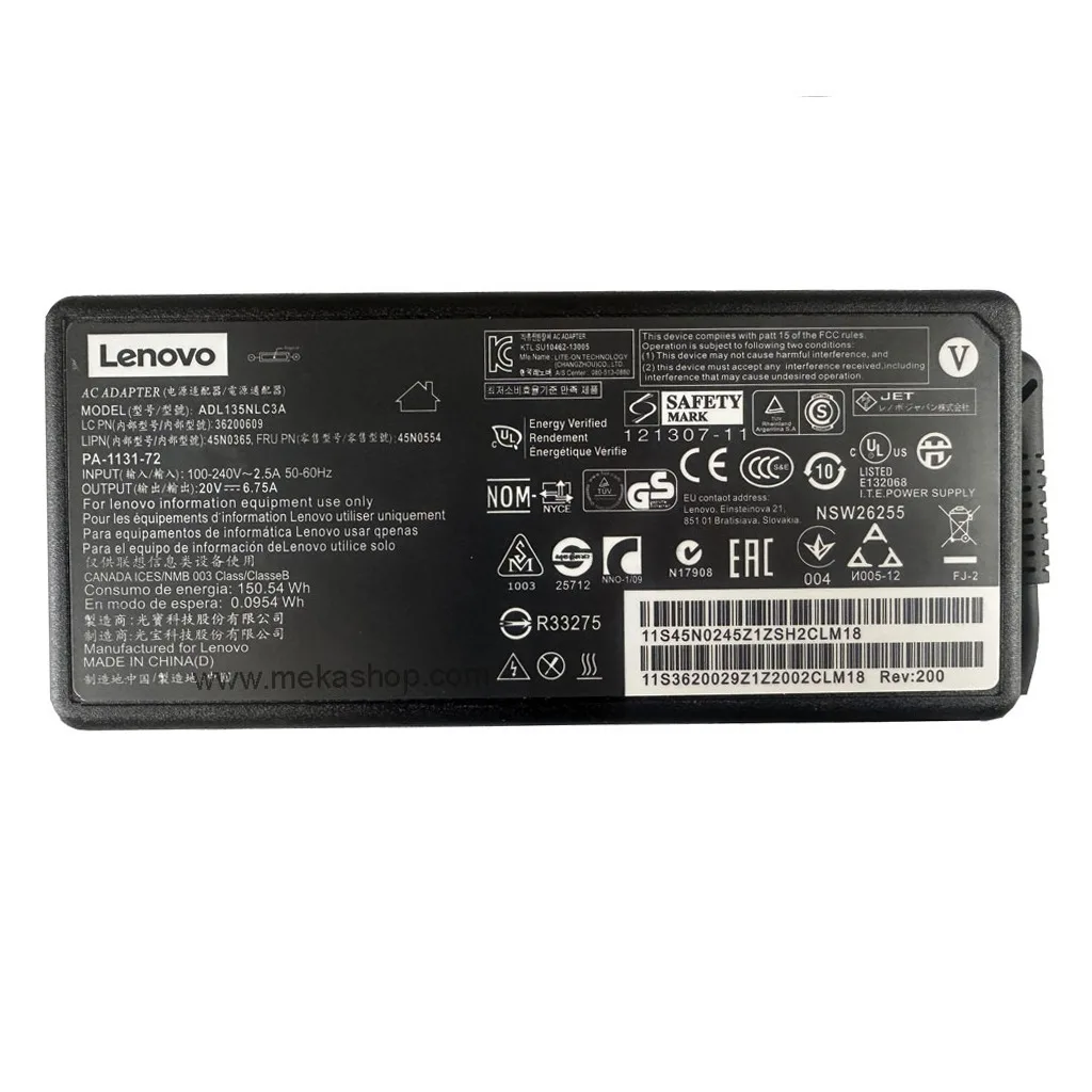 Lenovo 20V 6.75A Pin 7.9 5.5