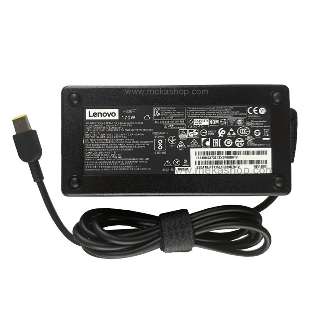 شارژر آداپتور لپ تاپ لنوو Lenovo 20V 8.5A Square USB