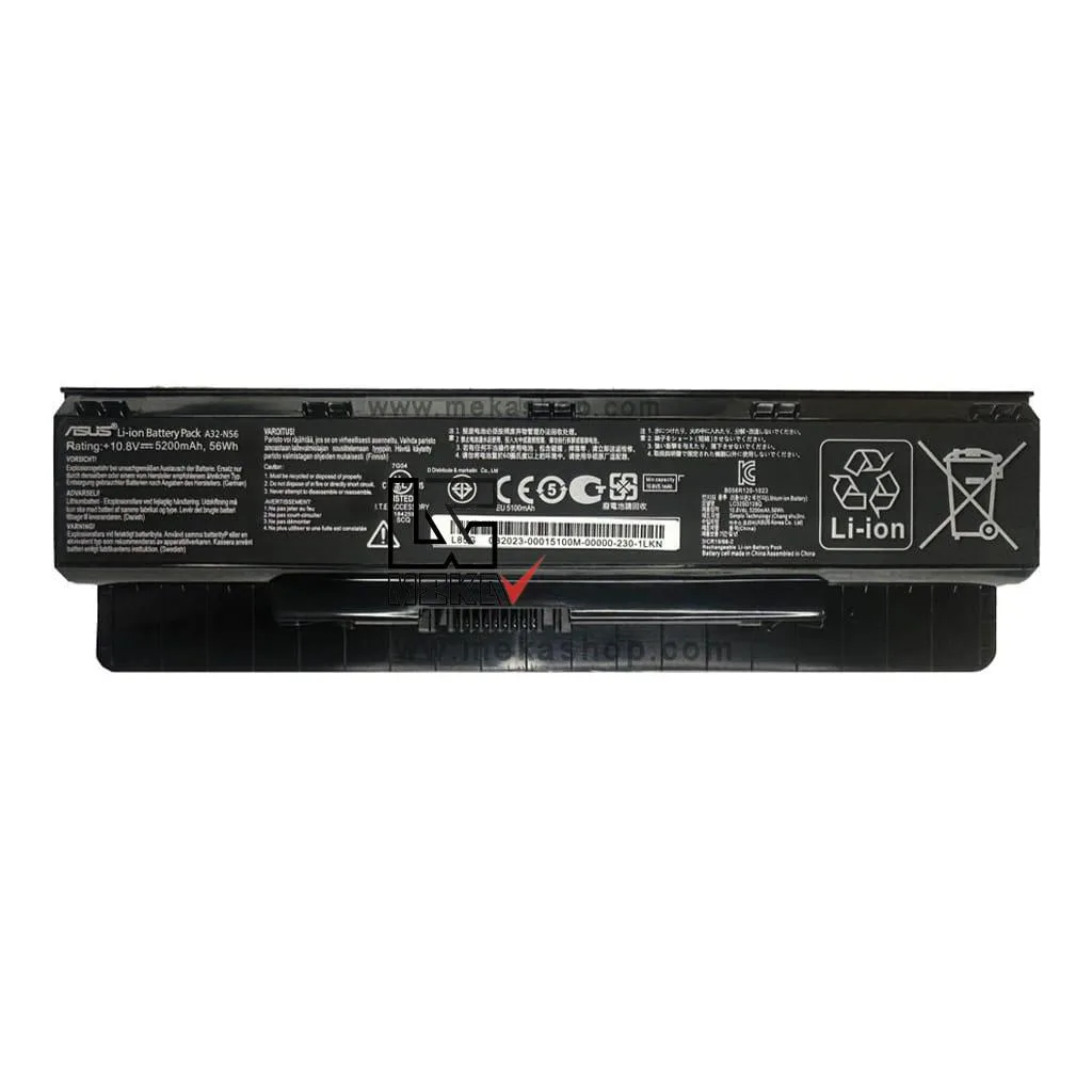 باتری اورجینال Asus مدل A32-N56 مناسب لپ تاپ Asus N56