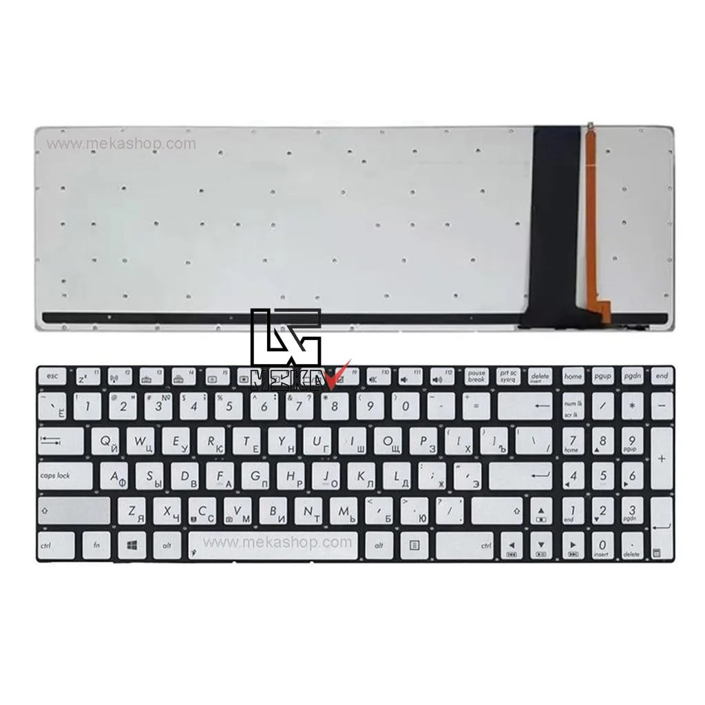 کیبورد لپ تاپ ایسوس Asus N56 با بک لایت اینتر کوچک