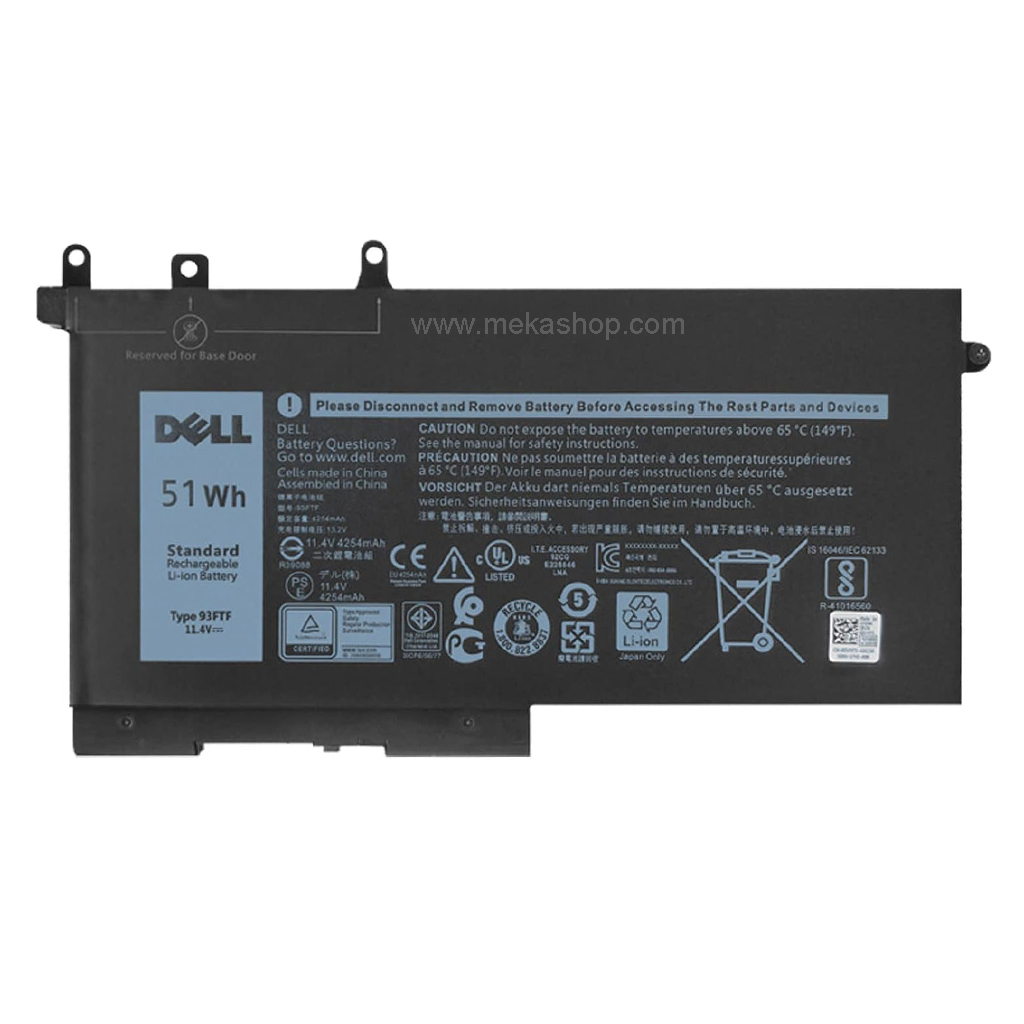 باتری اورجینال لپ تاپ دل (Dell Latitude12 5280 (Pn: 93FTF