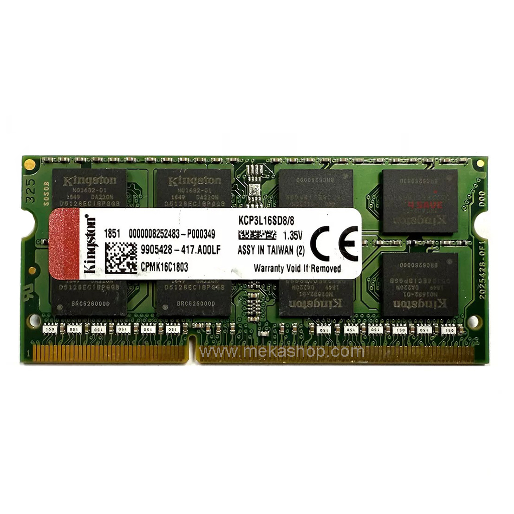 رم لپ تاپ کینگستون Kingston DDR3L 1600MHz PC3L-12800 8GB