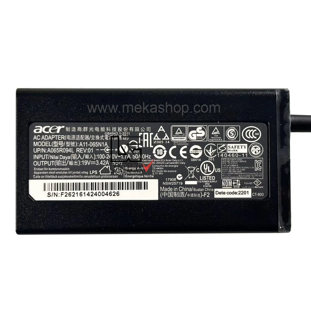 ACER 19V 3.42A 5.5 1.7