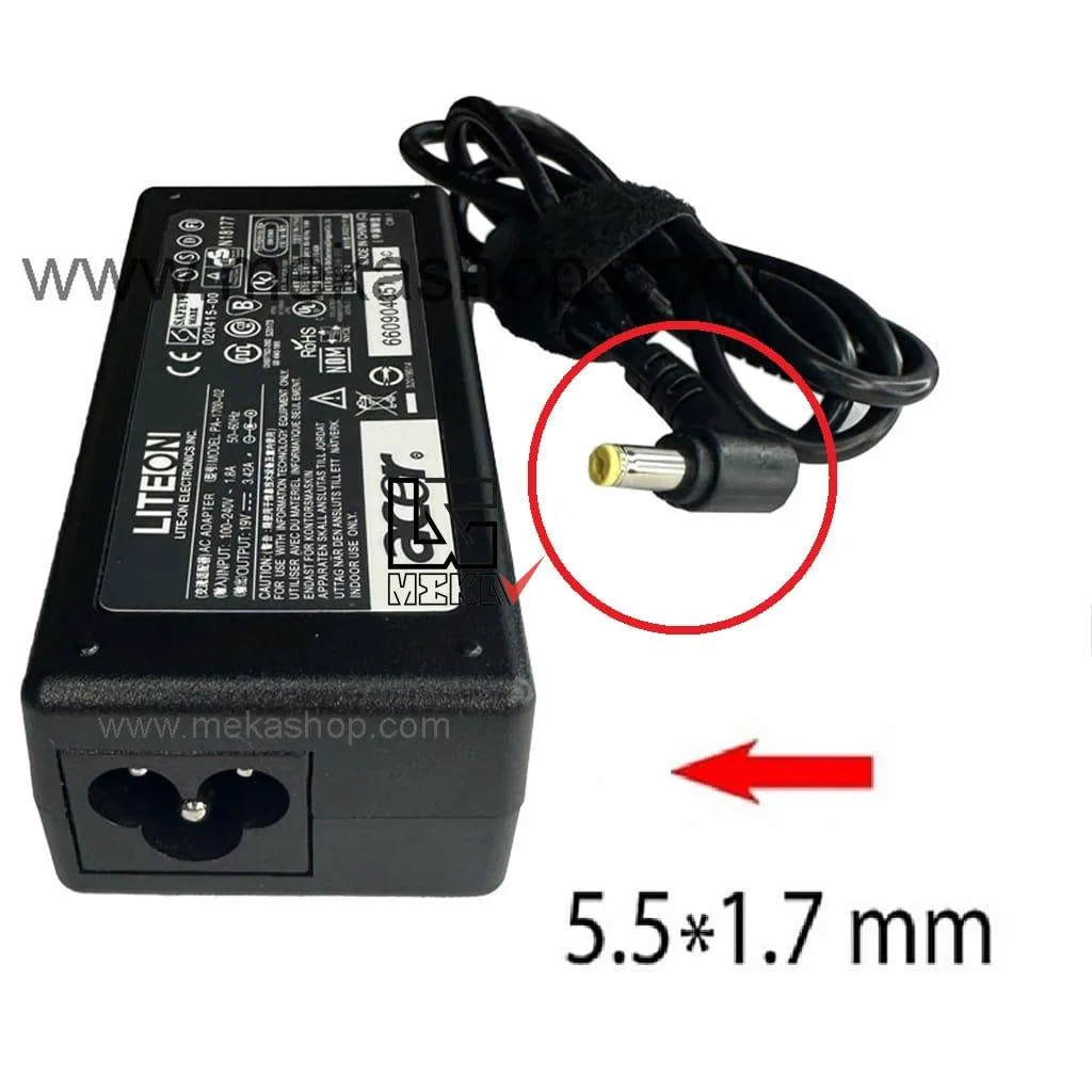 Acer-19V-3.42A-Pin-5.5-1.7