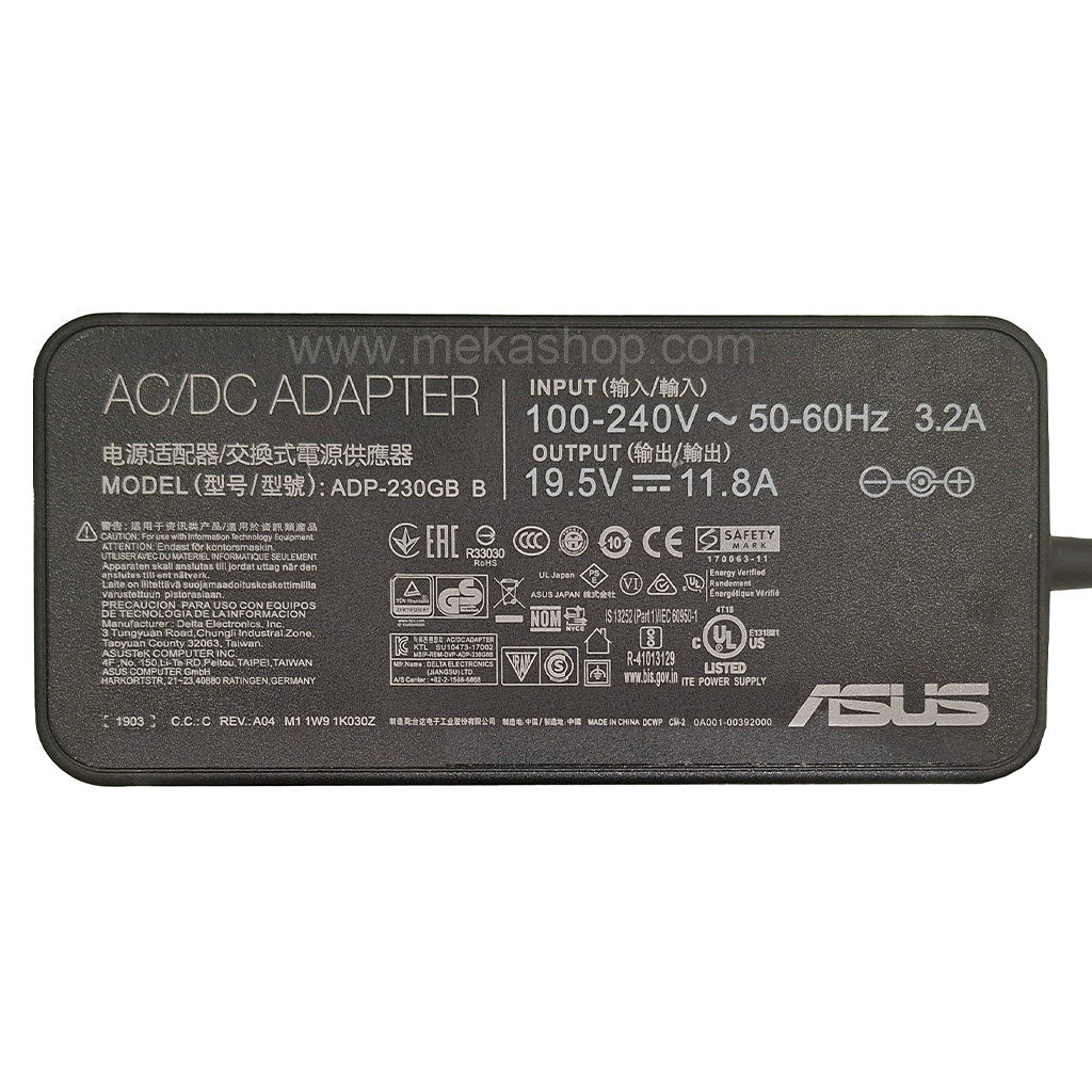 Asus 19.5V 11.8A Pin 6.03.7