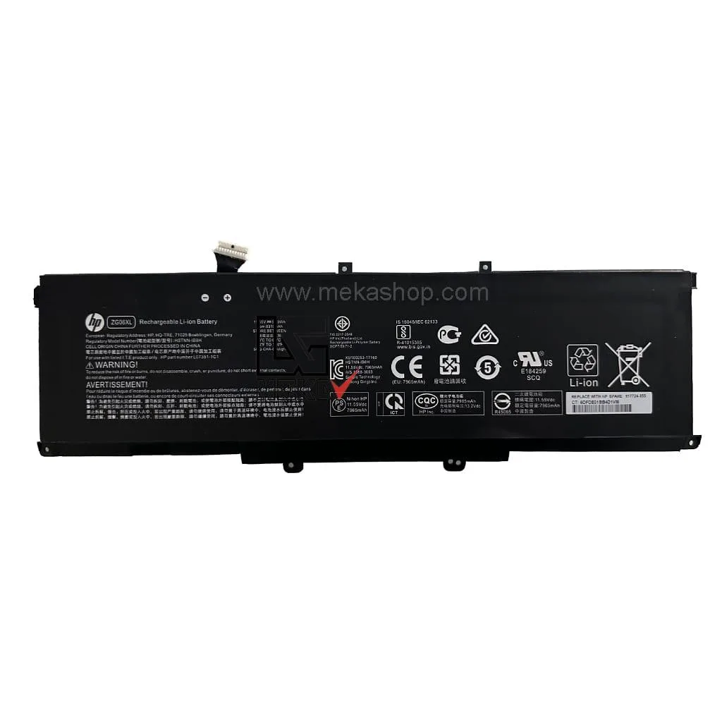 باتری اورجینال لپ تاپ HP ZBook Studio G5 مدل ZG06XL 6 سلولی