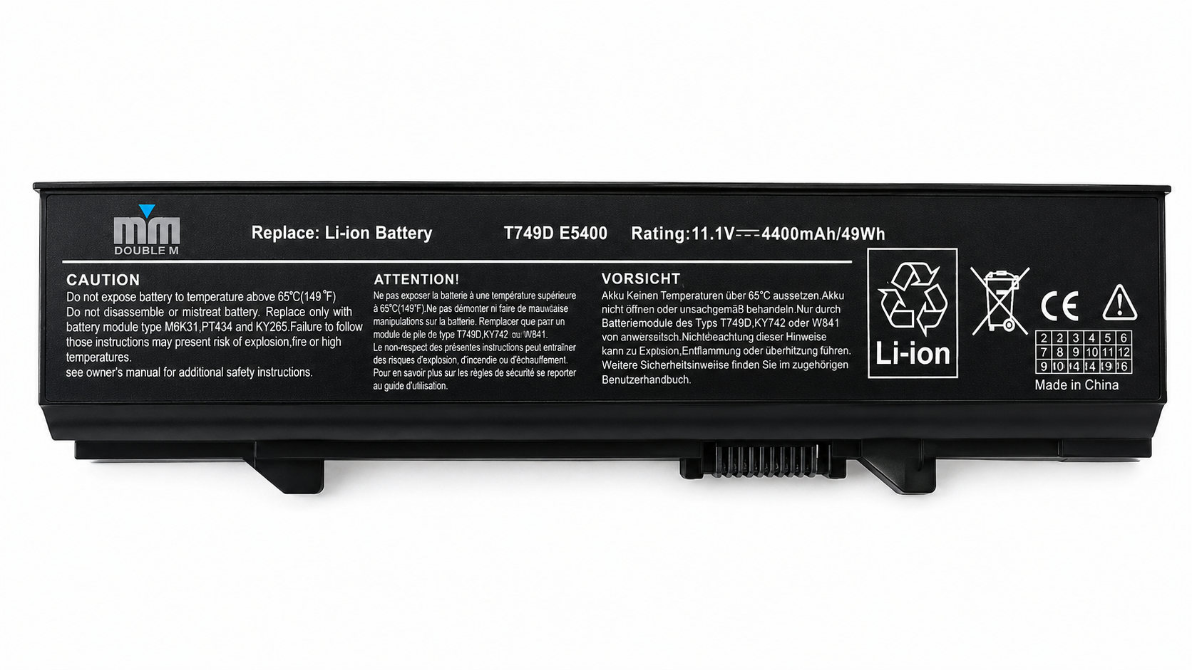 باتری لپ تاپ Dell Latitude E5500 مدل T749D