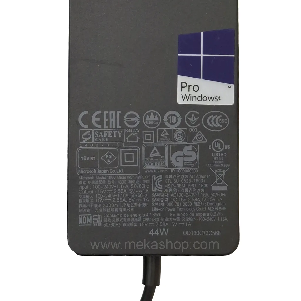 Microsoft Surface3-4 15V 2.58A 5V 1A 44W