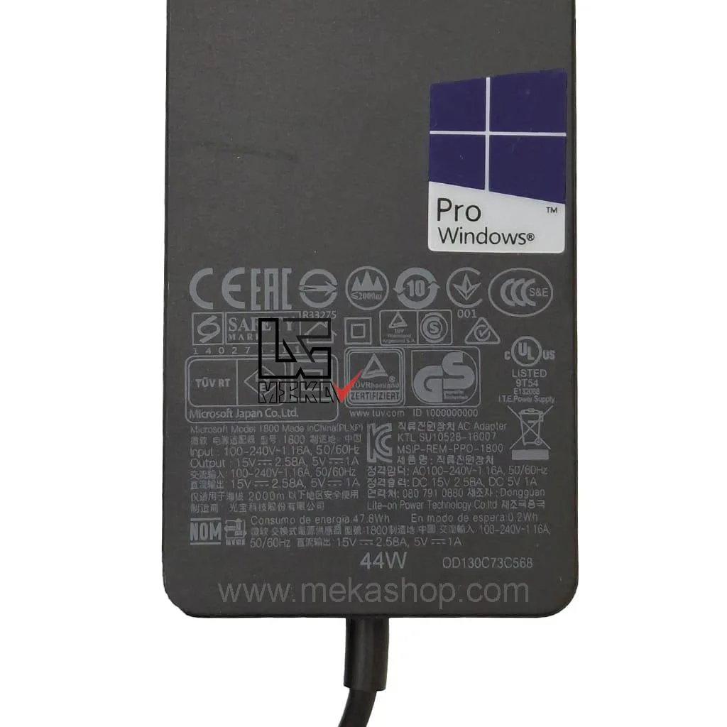 Microsoft Surface3-4 15V 2.58A 5V 1A 44W