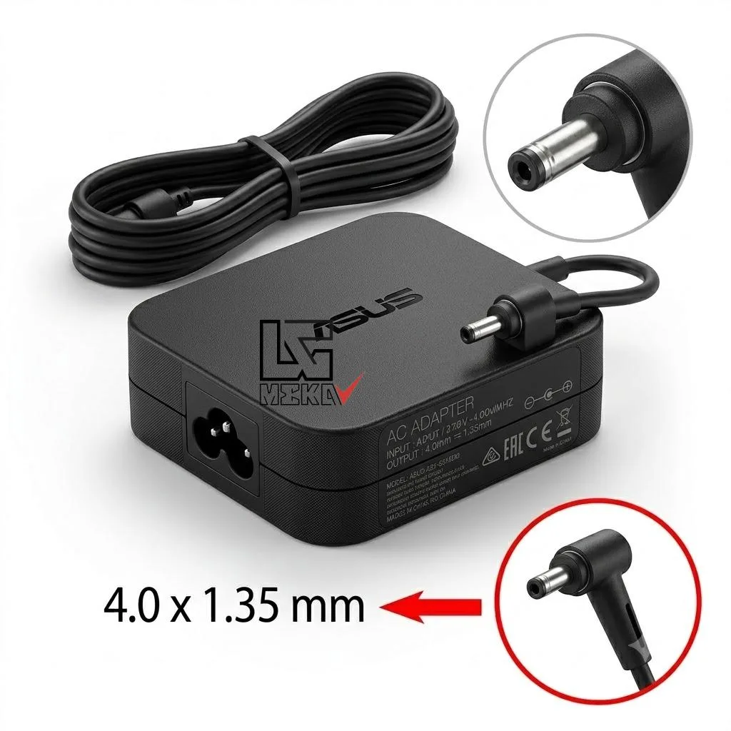 شارژر آداپتور لپ تاپ ایسوس Asus 19V 3.42A با کانکتور Square Pin 4.0×1.35