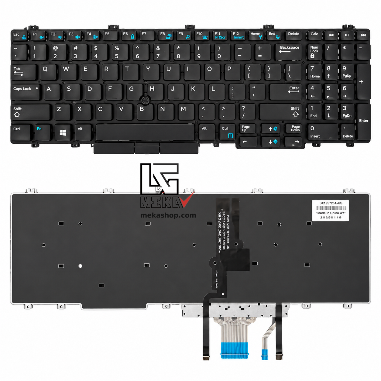 کیبورد لپ تاپ دل Dell Precision 7530  7730 با بکلایت