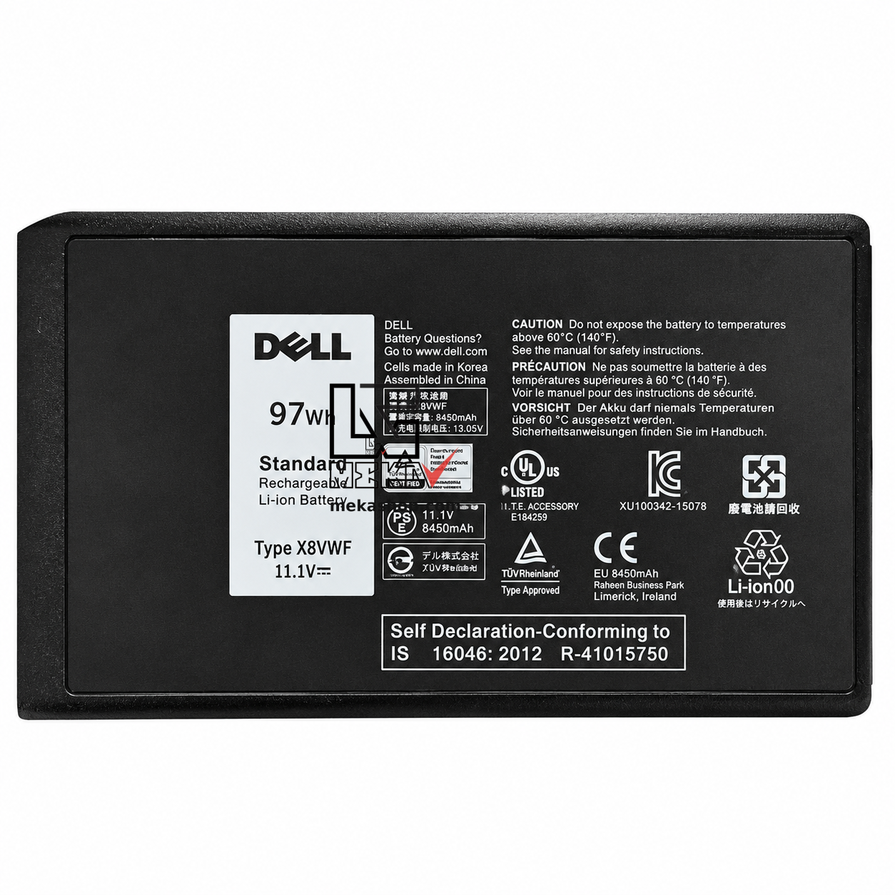 خرید باتری اورجینال Dell X8VWF مناسب لپ تاپ Latitude Rugged 5404 5414 7404 7414
