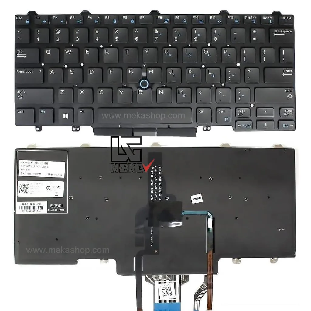 کیبورد لپ تاپ دل Dell Latitude E5470 اینتر کوچک بدون فریم با موس