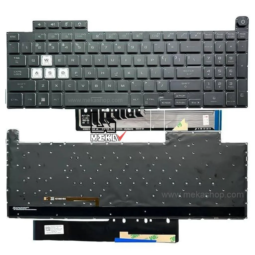 کیبورد لپ تاپ ایسوس Asus TUF Gaming A15 F15 FX507 اینتر کوچک