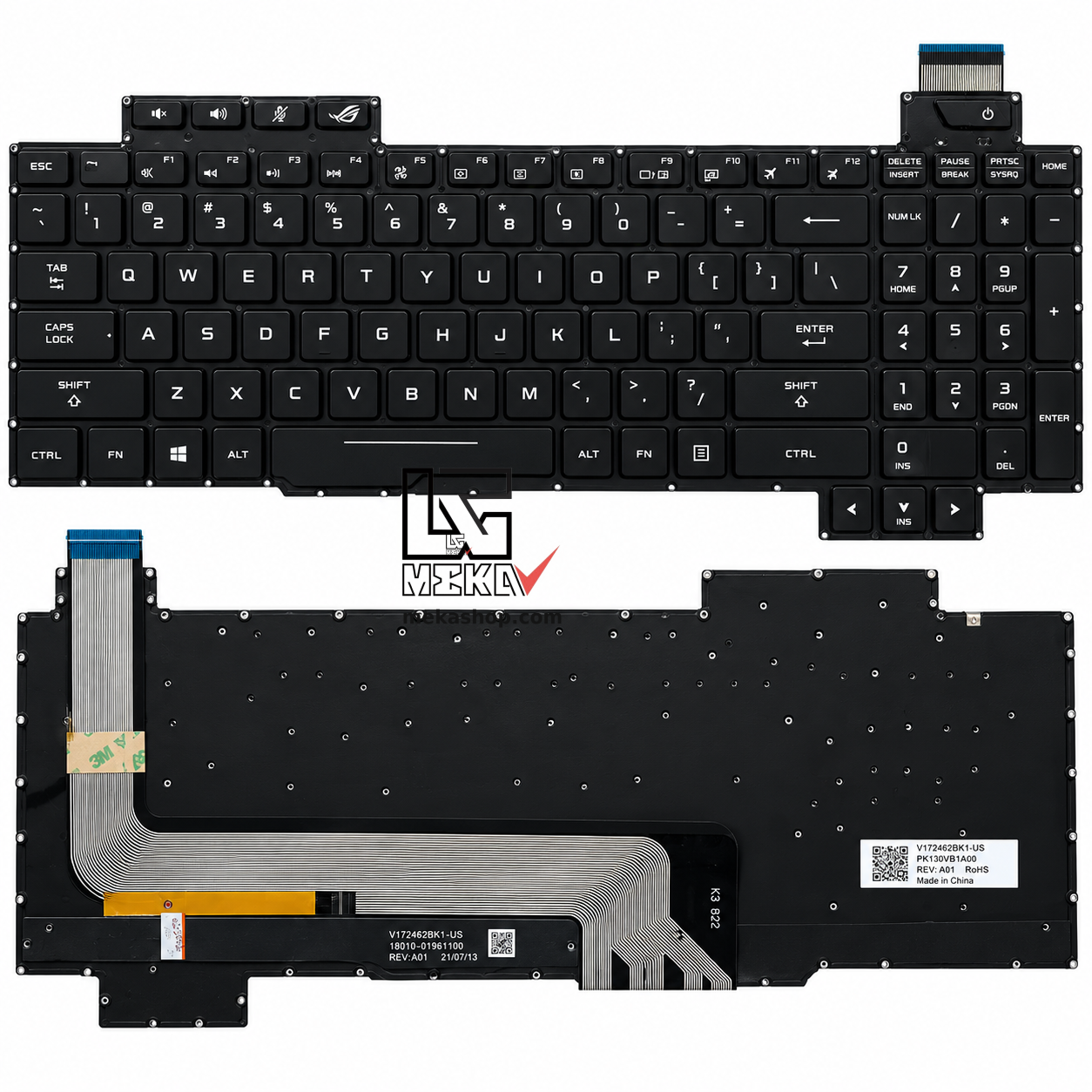 کیبورد لپ تاپ ایسوس ASUS ROG GL503 GL703...