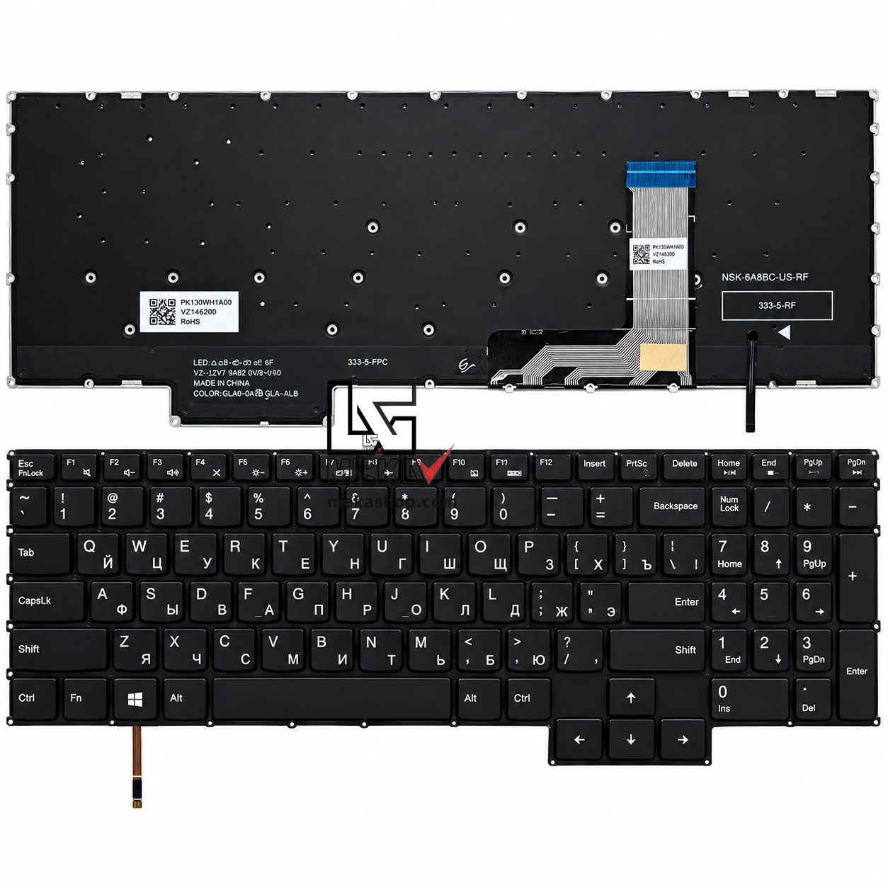 کیبورد لپ تاپ لنوو Lenovo LOQ 15ARP9 15AHP9 15IAX9 15IRX9 با بک‌لایت