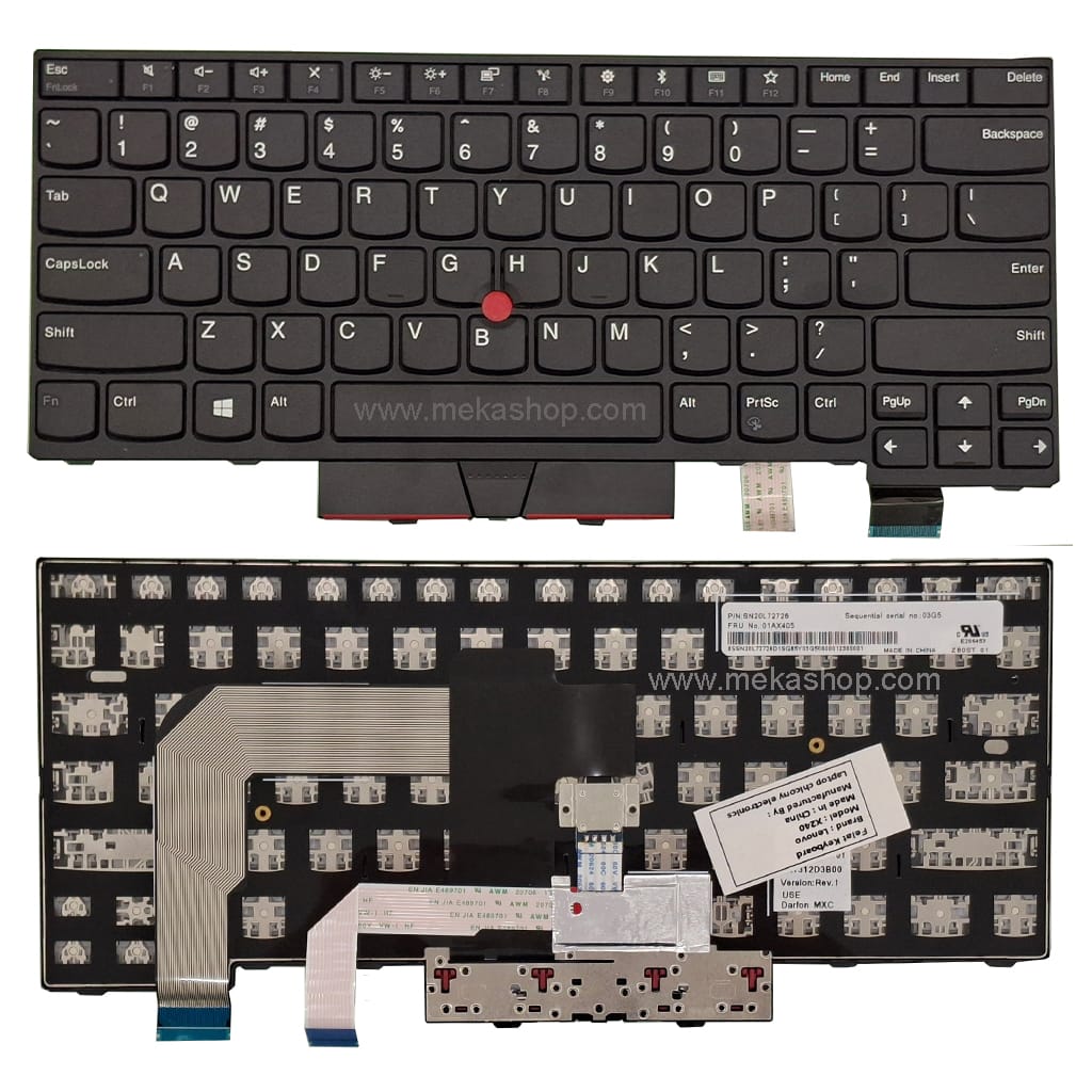 کیبورد لپ تاپ لنوو Lenovo ThinkPad T480 با...