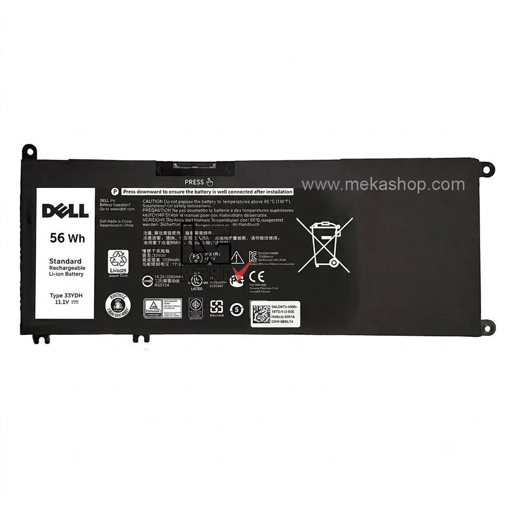 باتری اورجینال لپ تاپ Dell Inspiron 17-7778 مدل 33YDH 4 56Wh
