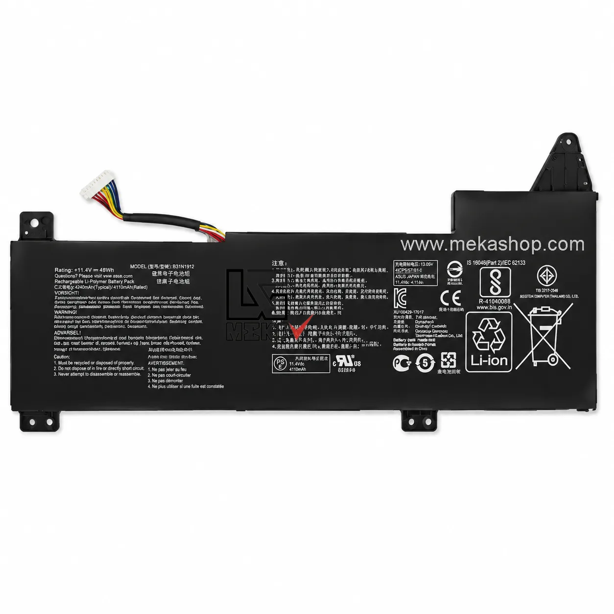 باتری اورجینال لپ تاپ ایسوس Pn: B31N1723) Asus...
