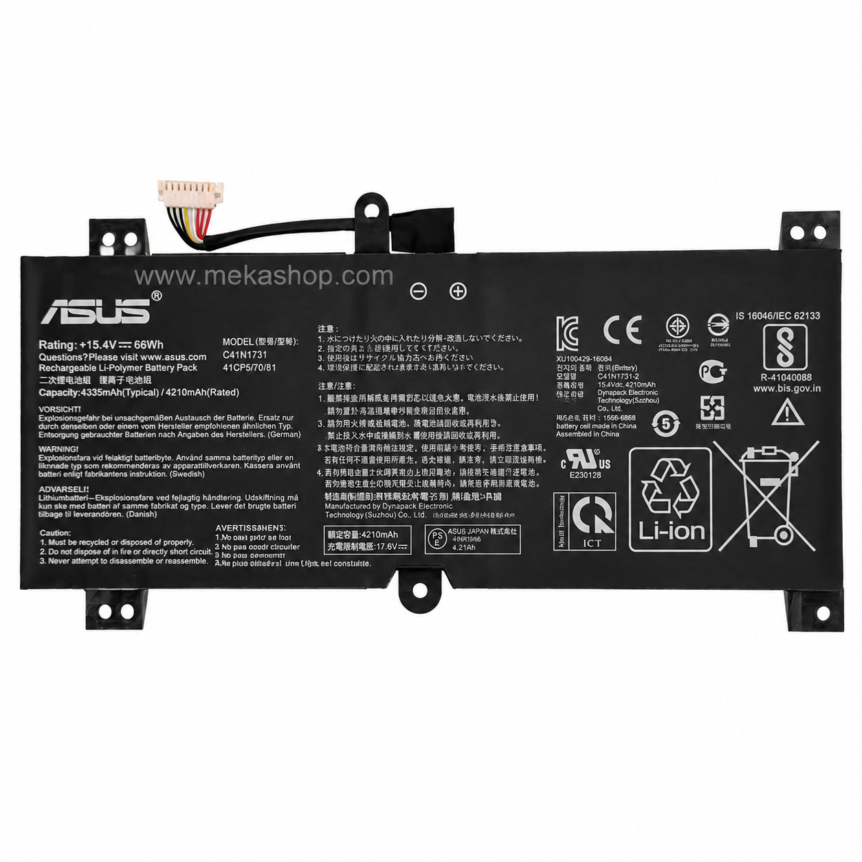 باتری اورجینال لپ تاپ ایسوس Pn: C41N1731) Asus...