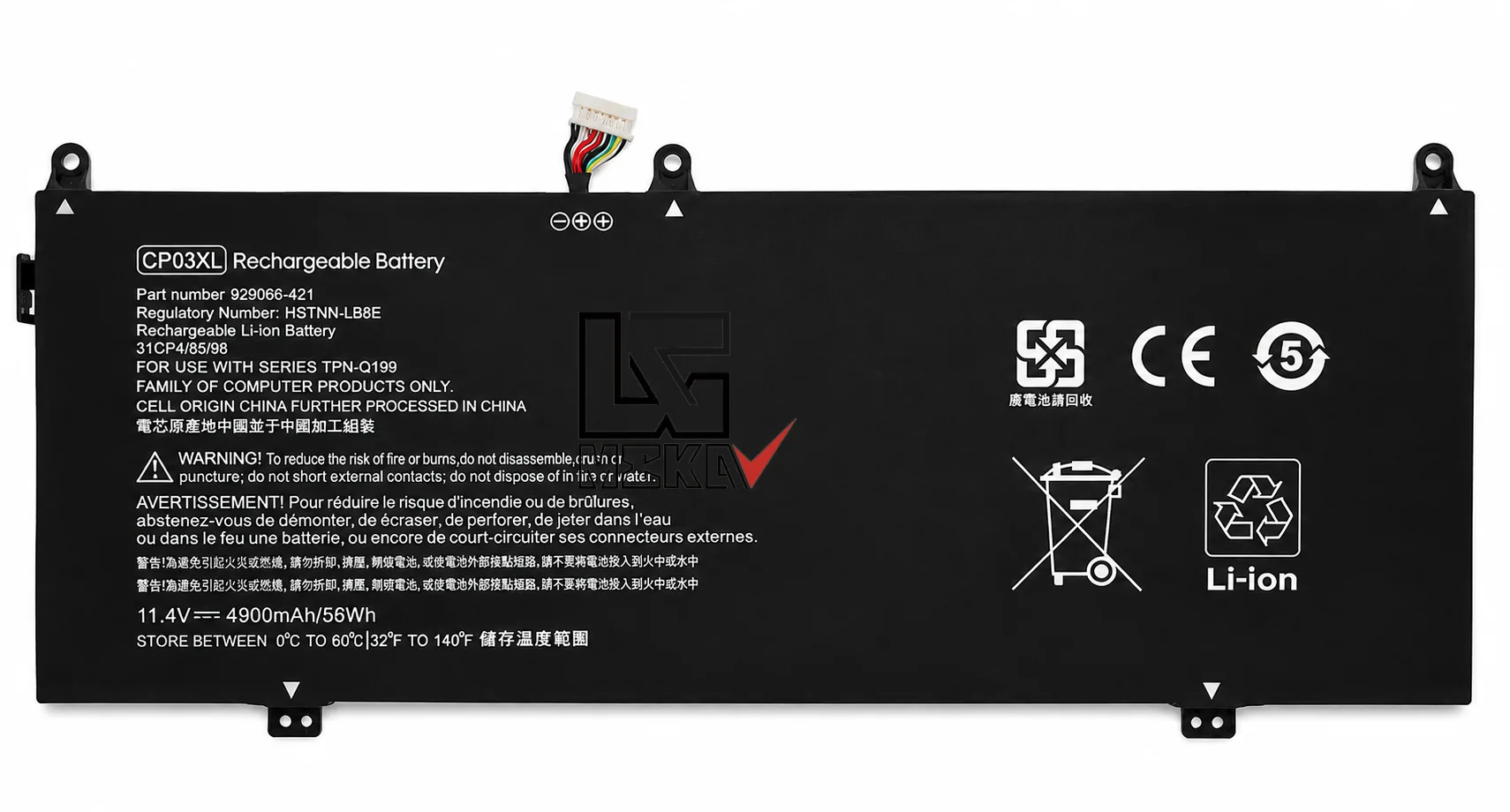 باتری لپ تاپ اچ پی HP Spectre x360 13 مدل CP03XL