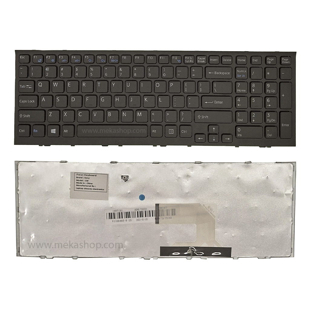 کیبورد لپ تاپ سونی Sony VGN-EE مشکی