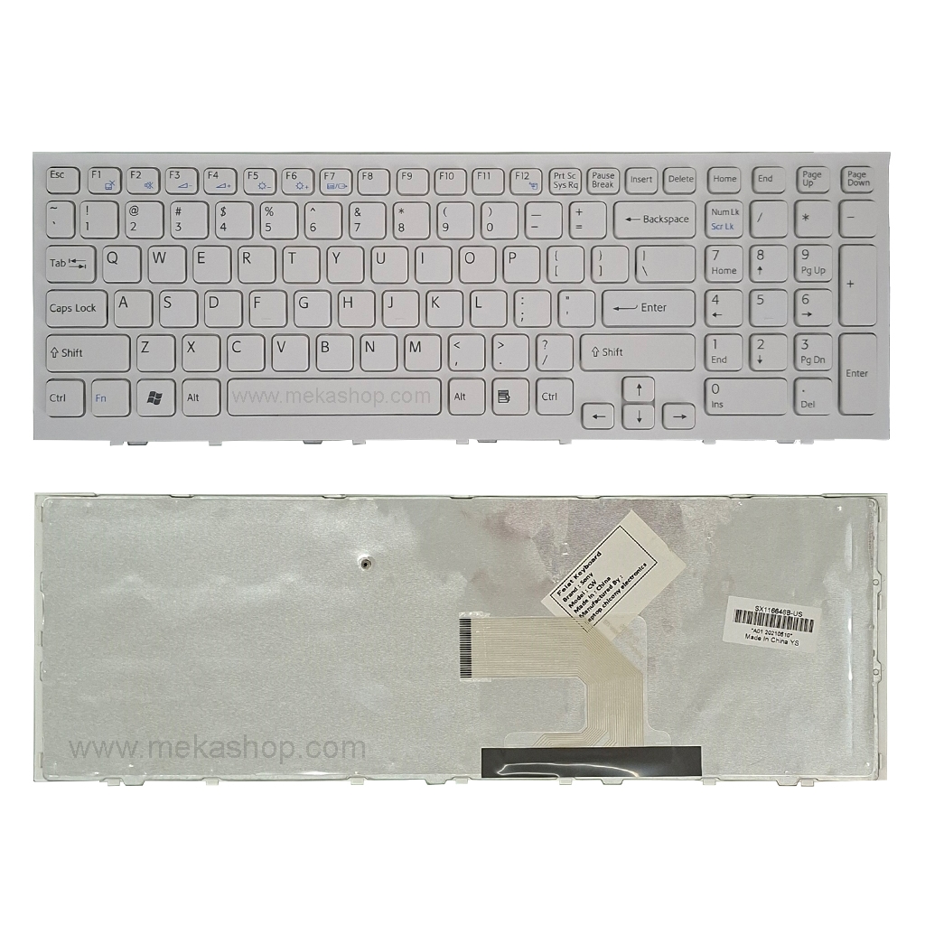 کیبورد لپ تاپ سونی Sony Vaio VPC-EH سفید