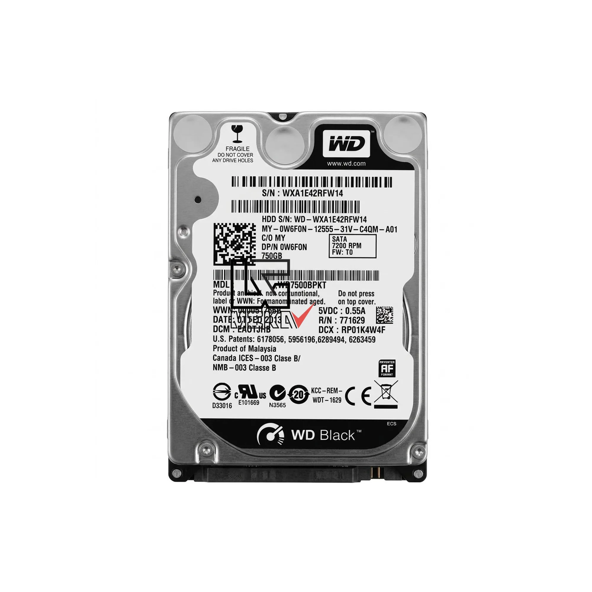 هارد لپ تاپ وسترن دیجیتال WD Black مدل...