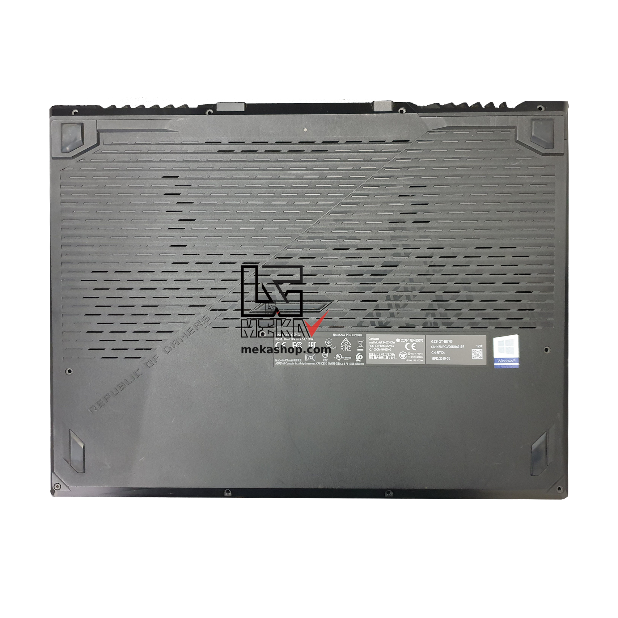 قاب کف لپ تاپ ایسوس ROG Strix G531G مشکی کارکرده