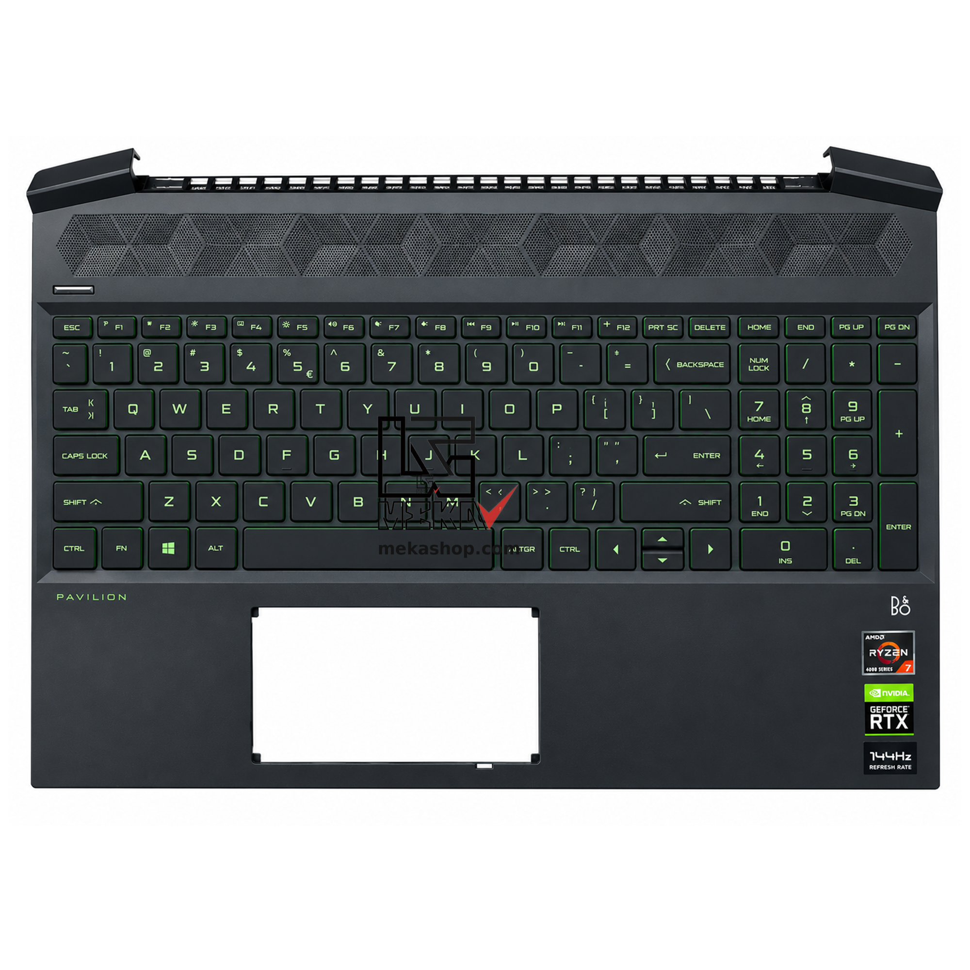 قاب دور کیبورد و کیبورد لپ تاپ اچ پی HP Pavilion 15-EC2355NW کارکرده